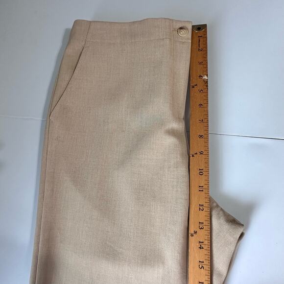 J McLaughlin Pants Womens 14 Tan Plus Straight Leg Trouser Elastic Waist Career - Picture 11 of 14